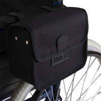 Rolstoel armleuningtas universeel | Splash | Afmeting 21 x 15 x 8 cm | Tas zijkant met klittenband | Zwart | PR34063 - thumbnail