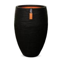 Capi Nature Rib NL vase luxe 45x72cm bloempot zwart - thumbnail