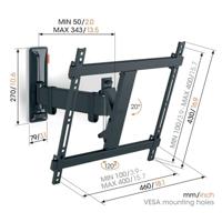Vogel's TVM 3425 BL Draai- en Kantelbare TV-Beugel voor Schermen van 32 tot 65 Inch Zwart - thumbnail