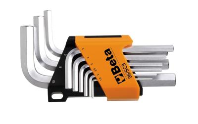 Beta 9-delig set haakse stiftsleutels met zeskant profiel 96/SCV - 000960985