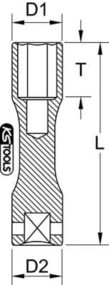 KS Tools 515.2040 515.2040 Kracht-dopsleutelinzet 17 mm
