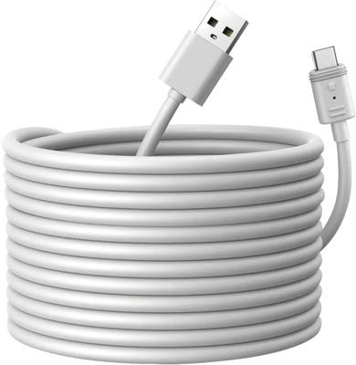 eufy Security 15ft/4,5m USB-A naar USB-C voedingskabel, compatibel met eufyCam S3 Pro en alle aankomende eufy batterijcamera's, continue voeding en 24/7 beveiliging.