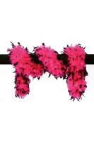 Luxe boa pink/zwart - thumbnail