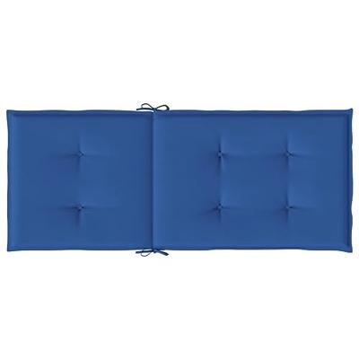 Tuinstoelkussens 4 st 120x50x4 cm koningsblauw
