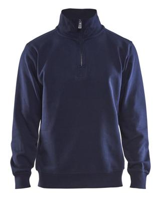 Blåkläder Sweatshirt Jersey 1/2 rits 33651048 | Marineblauw | Maat 3XL - 7330509352168