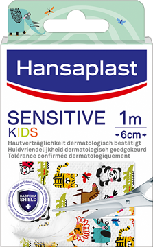 Hansaplast Sensitive kids 1m x 6cm 1 Stuks Hansaplast Sensitive kids 1m x 6cm 1 Stuks