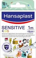 Hansaplast Sensitive kids 1m x 6cm 1 Stuks - thumbnail