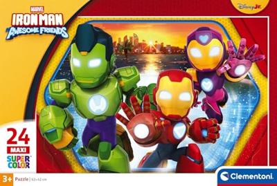 CLEMENTONI - 24 stuks Maxi - Iron Man en zijn geweldige vrienden
