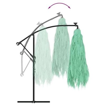 VidaXL Parasol met stalen paal 269x269x235 cm groen