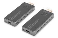 Digitus DS-55323 Draadloze HDMI-set 30 m 3840 x 2160 Pixel Geïntegreerde LED-weergave, Mobiele variant - thumbnail