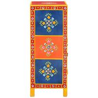 Dressoir handgeschilderd 54x30x74 cm massief mangohout - thumbnail