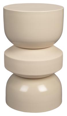 Dutchbone Bijzettafel/Kruk 'Apollo' kleur Beige Dutchbone Bijzettafel/Kruk 'Apollo' kleur Beige