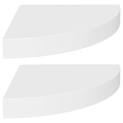 VidaXL Hoekschappen zwevend 2 st 25x25x3,8 cm mdf wit VidaXL Hoekschappen zwevend 2 st 25x25x3,8 cm mdf wit