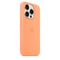 Apple Silicone MagSafe Case iPhone 15 Pro Orange Sorbet - thumbnail