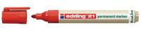 Viltstift edding 21 EcoLine rond rood 1.5-3mm - thumbnail
