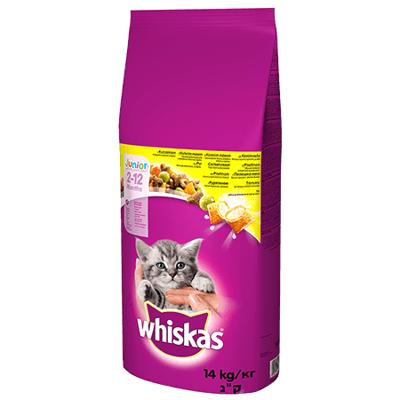 WHISKAS Junior with chicken - droog kattenvoer - 14kg