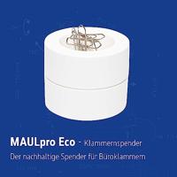 MAUL papercliphouder Pro ECO magnetisch, Ø7.3x6cm, 85% gerecycled kunststof wit - thumbnail