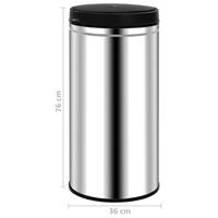 Prullenbak met automatische sensor 70 L roestvrij staal - thumbnail