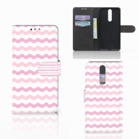 Nokia 8 Telefoon Hoesje Waves Roze - thumbnail