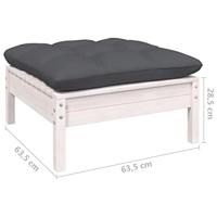 9-delige Loungeset met kussens massief grenenhout - thumbnail