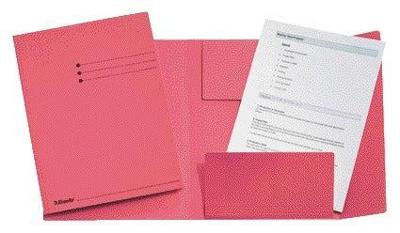 Dossiermap Esselte folio 3 kleppen manilla 275gr roze | 50 stuks