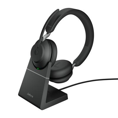 Jabra Evolve2 65 UC On Ear headset Bluetooth Stereo Zwart Noise Cancelling Volumeregeling, Indicator voor batterijstatus, Microfoon uitschakelbaar (mute) - thumbnail