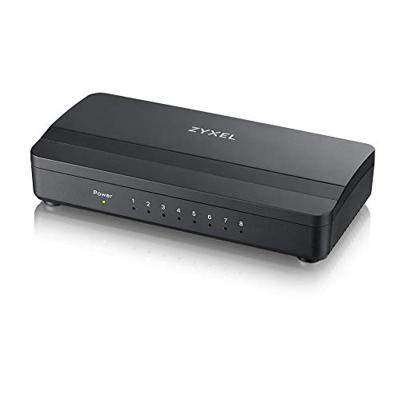Zyxel 8-poorts Gigabit Ethernet-switch voor gaming en media, Levenslange garantie [GS108S]