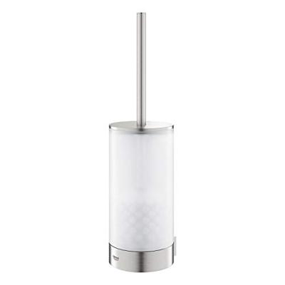 Grohe Toiletborstel Selection Glas met Wandhouder Supersteel Grohe Toiletborstel Selection Glas met Wandhouder Supersteel