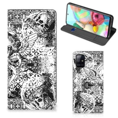 Mobiel BookCase Samsung Galaxy A71 Skulls Angel Mobiel BookCase Samsung Galaxy A71 Skulls Angel