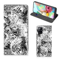 Mobiel BookCase Samsung Galaxy A71 Skulls Angel - thumbnail