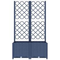 Plantenbak met latwerk 80x40x136 cm polypropeen donkergrijs - thumbnail