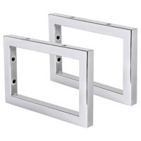 Ophangbeugel Differnz 2x23x15 cm Chroom (per 2 stuks) - thumbnail