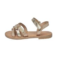 Leren kindersandalen Badalia LES TROPEZIENNES® PAR M. BELARBI goudbeige - thumbnail