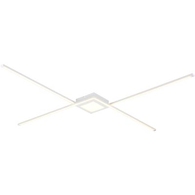 LED Plafondlamp - Plafondverlichting - Trion Oxi - Natuurlijk Wit 4000K - Dimbaar - Rechthoek - Mat Wit - Aluminium