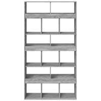 Boekenkast 100x33x187,5 cm bewerkt hout grijs sonoma eikenkleur - thumbnail