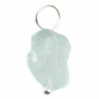 Ruwe Edelsteen Hanger Aquamarijn 925 Zilver (8 - 12 mm) - thumbnail