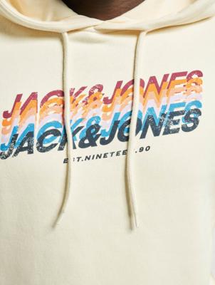 JACK & JONES ORIGINALS hoodie met logo ecru JACK & JONES ORIGINALS hoodie met logo ecru