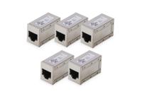 Digitus AT-AG-8-8-C6S-5 6, modulaire koppeling, afgeschermd - 5 stuks AT-AG-8-8-C6S-5 RJ45, behuizing (koppeling) Aantal polen (sensoren) 8 Zilver 5 stuk(s) - thumbnail