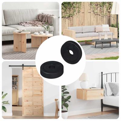 geschikt voor vlakke ringen 2 pcs Zwart 15 x 4 x 3 mm