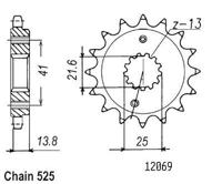 ESJOT Sprocket 525 15z standard - thumbnail