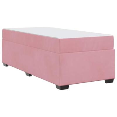 Bedframe met matras met matras Roze 80 x 200 cm Fluweel