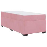 Bedframe met matras met matras Roze 80 x 200 cm Fluweel - thumbnail