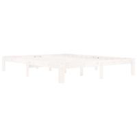Bedframe massief hout wit 120x190 cm - thumbnail