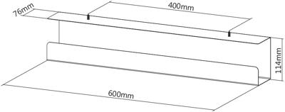 VALUE Kabelgoot voor montage onder de tafel, zwart VALUE Kabelgoot voor montage onder de tafel, zwart