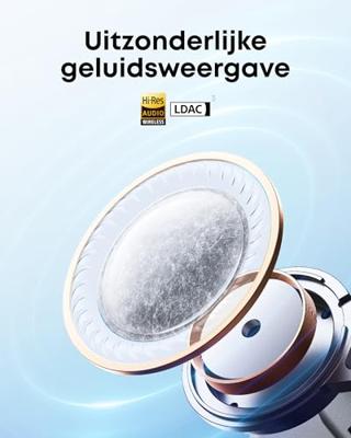 Soundcore Liberty 5 by Anker, draadloze oordoppen met noise-cancelling, 2x sterkere stemonderdrukking, Dolby Audio, 6 microfoons met AI, snelladen en lange batterijduur