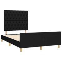 Bedframe zonder matras 120x190 cm stof zwart - thumbnail
