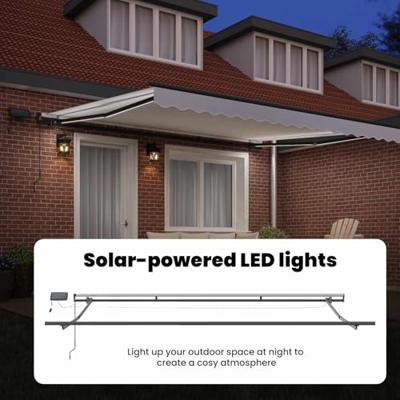 VidaXL Inklapbaar zonnescherm wit 400 ×300 cm stof