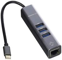 Terratec CONNECT C2 USB-C (USB 3.2 Gen 2) multiport hub Grijs - thumbnail