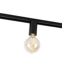QAZQA E27 fitting met rail ophanging voor 1-fase rail zwart - Iconic - thumbnail