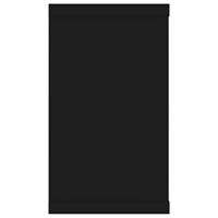 Wandschappen kubus 2 st 80x15x26,5 cm spaanplaat zwart - thumbnail